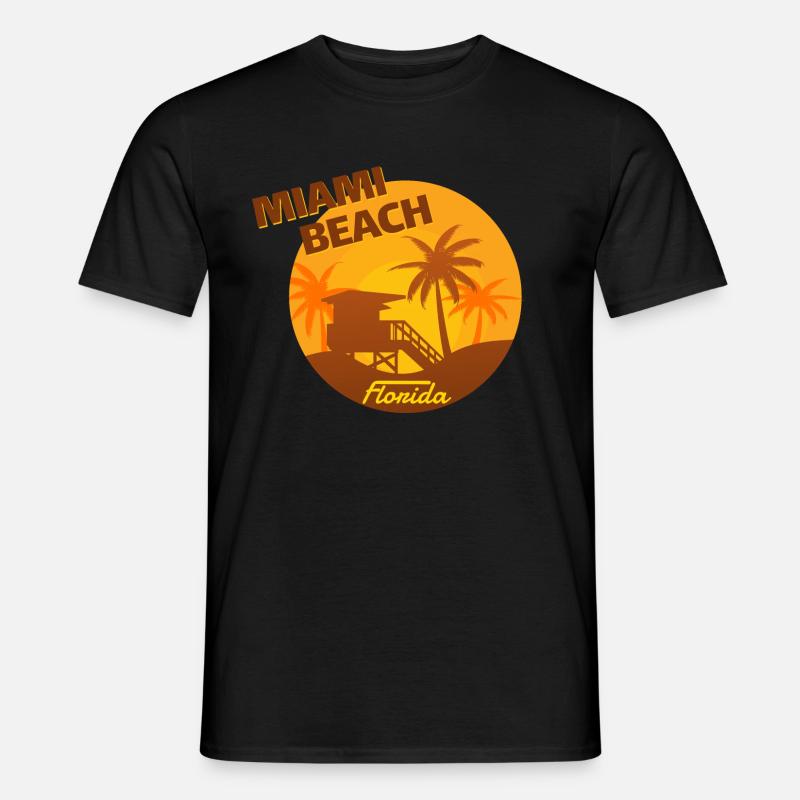 Miami Beach Florida - Männer T-Shirt - Schwarz