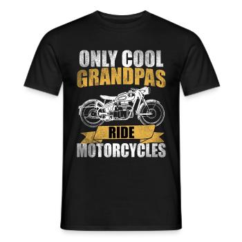 Motorrad Opa lustig Spruch Geschenkidee Geburtstag - Männer T-Shirt - Schwarz - Vorne - AI Model Male 178 light (178cm)
