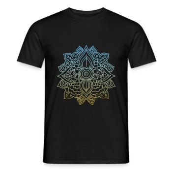 Mandala Rosette motif circulaire cadeau - T-shirt homme - noir - Devant - AI Model Male 178 light (178cm)