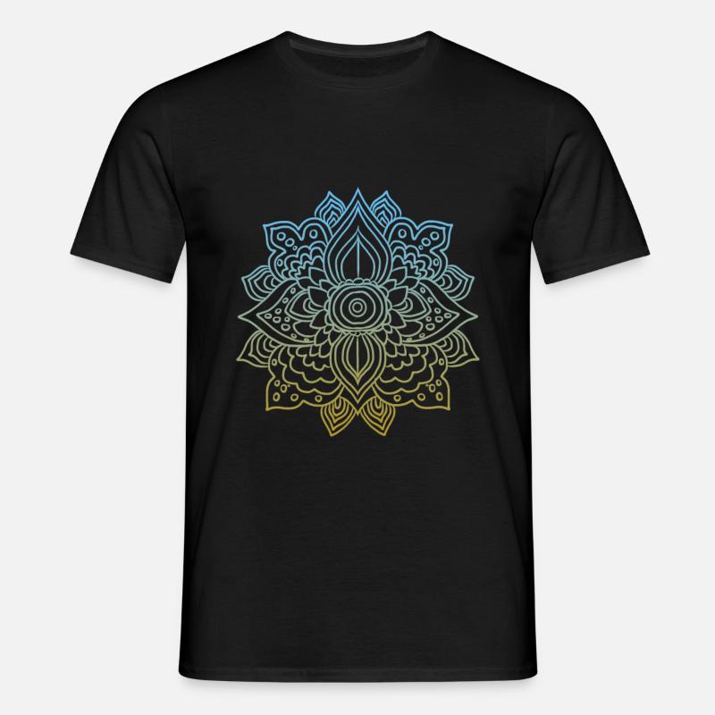 Mandala Rosette Circular Pattern Gift - Men's T-Shirt - black
