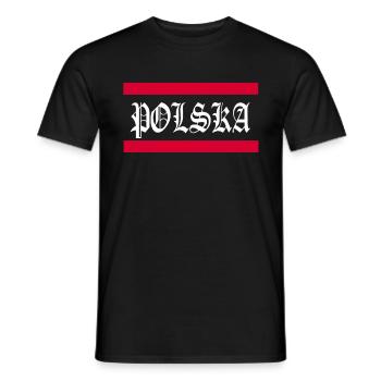 Polska - T-shirt homme - noir - Devant - AI Model Male 178 light (178cm)