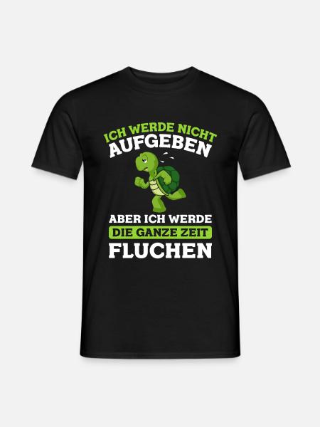 Ich Werde Nicht Aufgeben Läufer Schildkröte - Männer T-Shirt - Schwarz