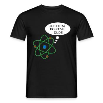 Proton Funny Science Chemistry Physics Nerd - Men's T-Shirt - black - Front - AI Model Male 178 light (178cm)