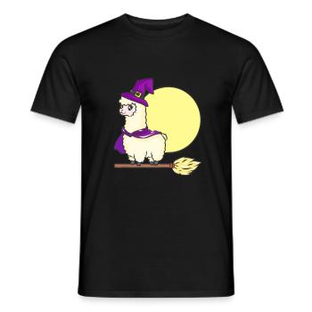 Alpaka Lama Landwirt Bauer Lustige - Männer T-Shirt - Schwarz - Vorne - AI Model Male 178 light (178cm)