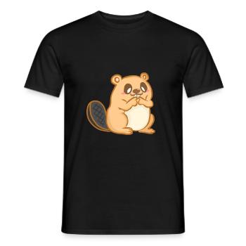 Beaver Forest Rodents for Children Animal Welfare Animal Hunter - Men's T-Shirt - black - Front - AI Model Male 178 light (178cm)