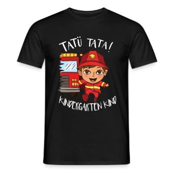 Kindergarten Feuerwehr Feuerwehrmann - Männer T-Shirt - Schwarz - Vorne - AI Model Male 178 light (178cm)
