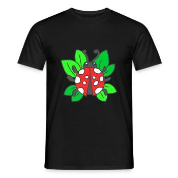 Ladybug Adoniskäfer cockchafer lucky ladybug luck - Men's T-Shirt - black - Front - AI Model Male 178 light (178cm)