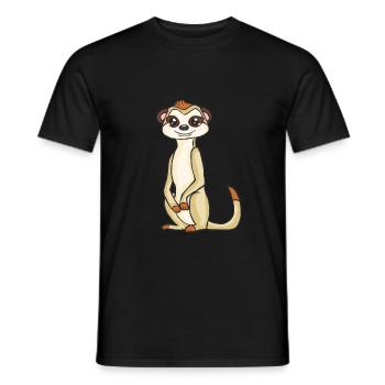 suricate - T-shirt homme - noir - Devant - AI Model Male 178 light (178cm)