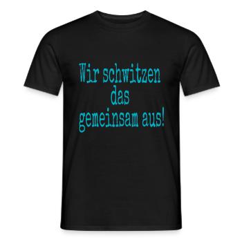 Sauna Therme nous transpirons ensemble - T-shirt homme - noir - Devant - AI Model Male 178 light (178cm)