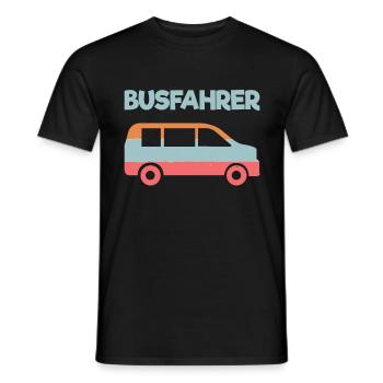 Van - Transporter - Vintage - Camper - Männer T-Shirt - Schwarz - Vorne - AI Model Male 178 light (178cm)