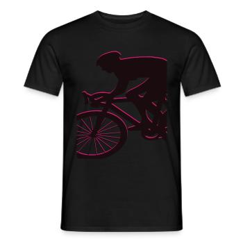 Cyclist cycling racing bike retro vintage - Men's T-Shirt - black - Front - AI Model Male 178 light (178cm)
