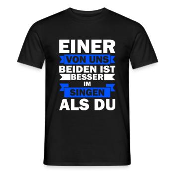 Singen Geburtstagsgeschenk Lustige Sprüche - Männer T-Shirt - Schwarz - Vorne - AI Model Male 178 light (178cm)