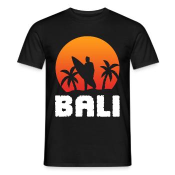 Surf surf surf de Bali Surf surfergirl - T-shirt homme - noir - Devant - AI Model Male 178 light (178cm)