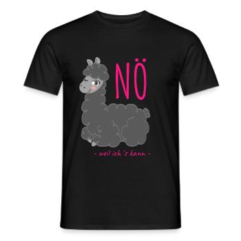 Lama NÖ weil ich es kann - Männer T-Shirt - Schwarz - Vorne - AI Model Male 178 light (178cm)