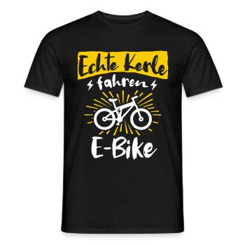Ebike Elektrofahrrad E-Biker Geschenk - Männer T-Shirt - Schwarz - Vorne - AI Model Male 178 light (178cm)