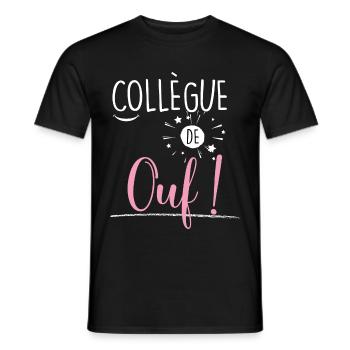 Femme collègue de Ouf, qui déchire - T-shirt homme - noir - Devant - AI Model Male 178 light (178cm)