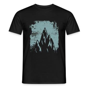 Mountains Retro Design - Men's T-Shirt - black - Front - AI Model Male 178 light (178cm)