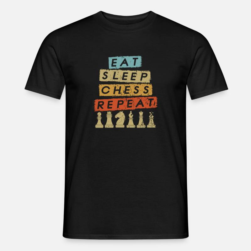 Eat Sleep Chess Repeat - Men's T-Shirt - black