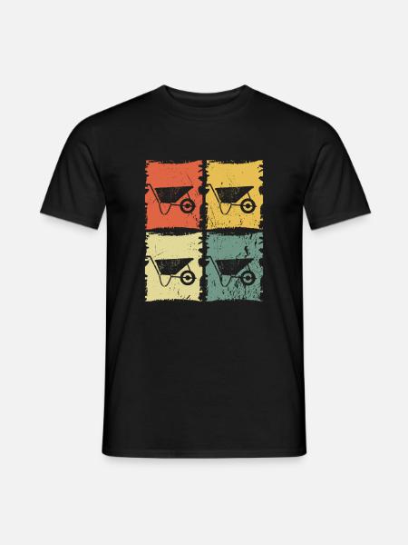 Schubkarre Gärtner - Männer T-Shirt - Schwarz