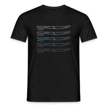 Planche de surf Vintage - T-shirt homme - noir - Devant - AI Model Male 178 light (178cm)