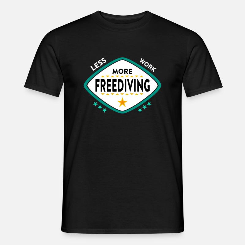 Freitauchen Tauchen - Männer T-Shirt - Schwarz