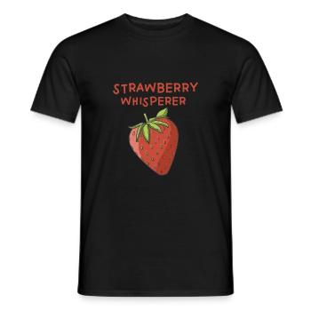 Strawberry Whisperer - Men's T-Shirt - black - Front - AI Model Male 178 light (178cm)