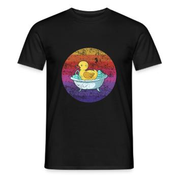 Baignoire de canard rétro - T-shirt homme - noir - Devant - AI Model Male 178 light (178cm)