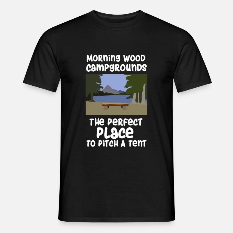 Camping Spruch Zelten - Männer T-Shirt - Schwarz