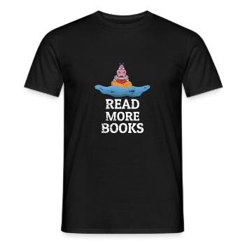 Read More Books - Men's T-Shirt - black - Front - AI Model Male 178 light (178cm)