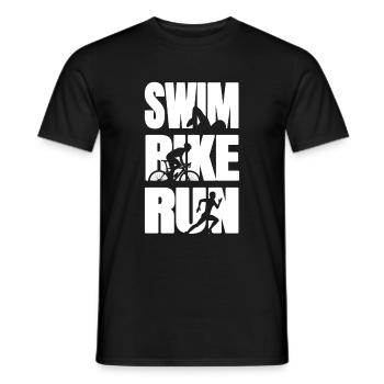Triathlon Triathlet - Men's T-Shirt - black - Front - AI Model Male 178 light (178cm)