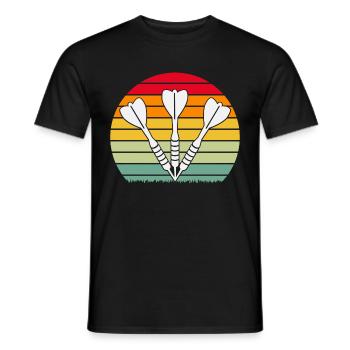 Lustige Darts und Dart Geschenke für Dartspieler - Männer T-Shirt - Schwarz - Vorne - AI Model Male 178 light (178cm)