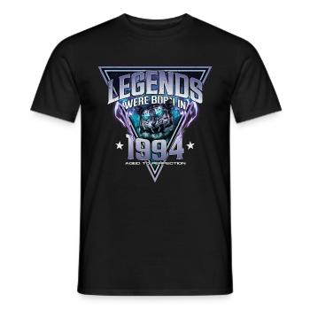 Legends were born in 1994 - Men's T-Shirt - black - Front - AI Model Male 178 light (178cm)