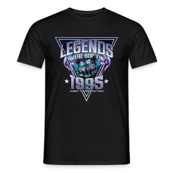 Legends were born in 1995 - Men's T-Shirt - black - Front - AI Model Male 178 light (178cm)