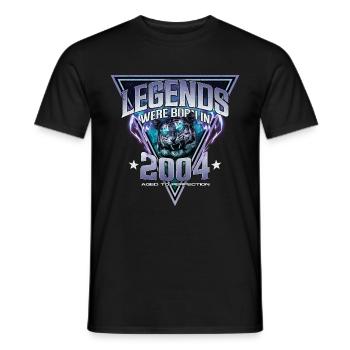 Legends were born in 2004 - Men's T-Shirt - black - Front - AI Model Male 178 light (178cm)