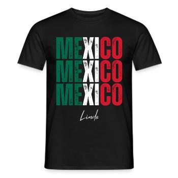 Flagge von Mexiko, mexikanischer Stolz - Männer T-Shirt - Schwarz - Vorne - AI Model Male 178 light (178cm)