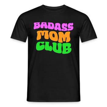 Badass Mom Club - Men's T-Shirt - black - Front - AI Model Male 178 light (178cm)