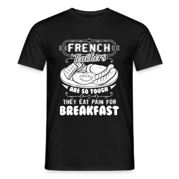 French Teacher So Touch - Men's T-Shirt - black - Front - AI Model Male 178 light (178cm)