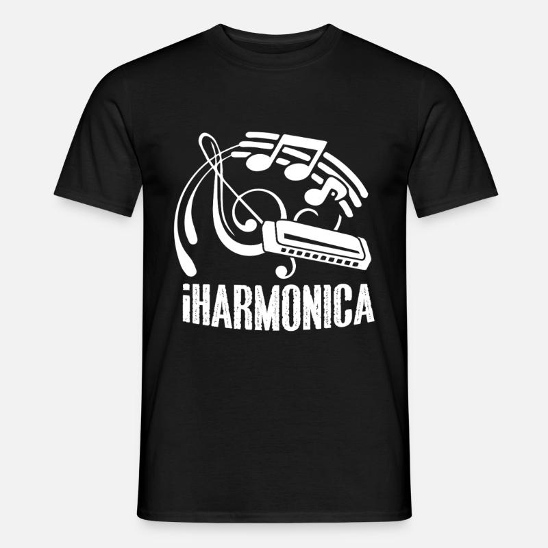 Harmonica Funny Harmonica - Men’s T-shirt - black