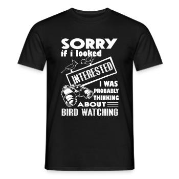 Thinking About Bird Watching - Men's T-Shirt - black - Front - AI Model Male 178 light (178cm)
