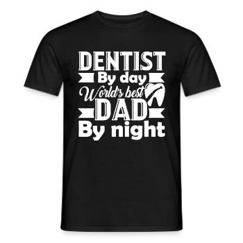 Dentist Dentist Dad - Men's T-Shirt - black - Front - AI Model Male 178 light (178cm)