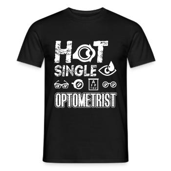Optometrist Hot Single Optometrist - Men's T-Shirt - black - Front - AI Model Male 178 light (178cm)