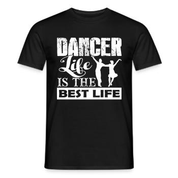 Dancer Dancer Life - Men's T-Shirt - black - Front - AI Model Male 178 light (178cm)