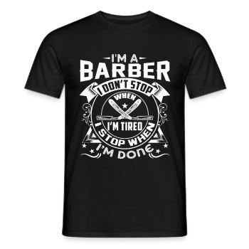 Barber I Stop When I Am Done - Men's T-Shirt - black - Front - AI Model Male 178 light (178cm)