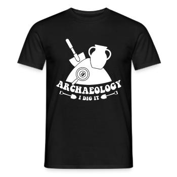 Archeologist Archeology I Dig It - Men's T-Shirt - black - Front - AI Model Male 178 light (178cm)