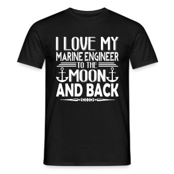 Marine Engineer I Love My Marine Engineer - Men's T-Shirt - black - Front - AI Model Male 178 light (178cm)