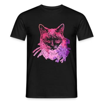 Siamese Cat Siamese Cat Colorful - Men's T-Shirt - black - Front - AI Model Male 178 light (178cm)