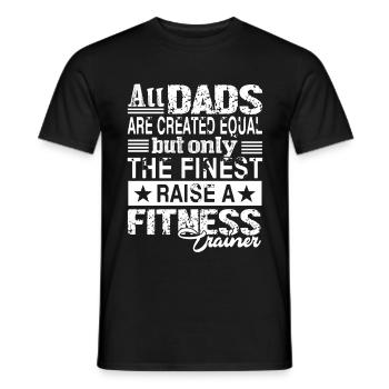 Proud Fitness Trainer Dad - Men's T-Shirt - black - Front - AI Model Male 178 light (178cm)