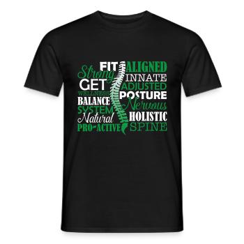 Chiropractor Things About Chiropractor - Men's T-Shirt - black - Front - AI Model Male 178 light (178cm)