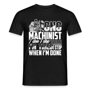 CNC Machinist I am A CNC Machinist - Men's T-Shirt - black - Front - AI Model Male 178 light (178cm)