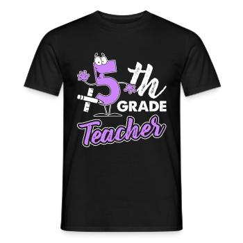 Funny 5th Grade Teacher - Men's T-Shirt - black - Front - AI Model Male 178 light (178cm)